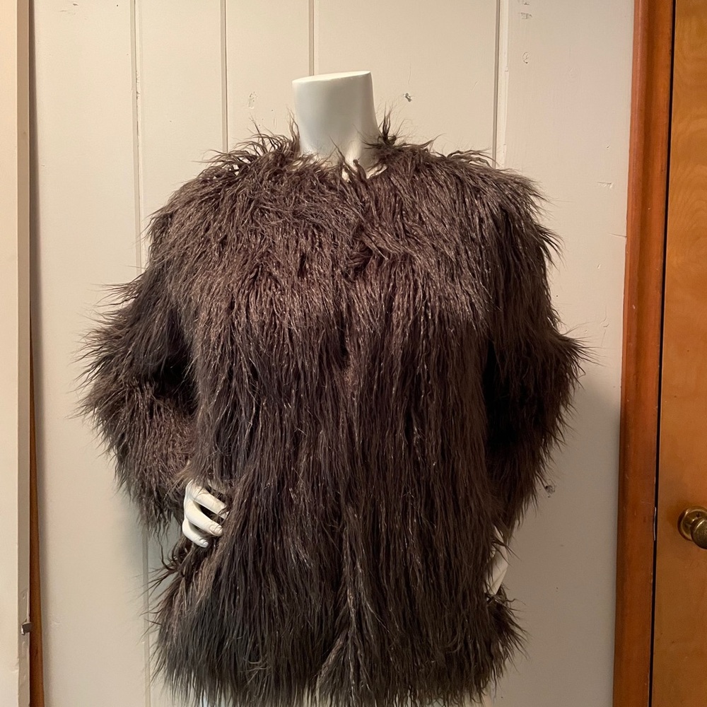 Zara Mongolian fur jacket small/medium NWT